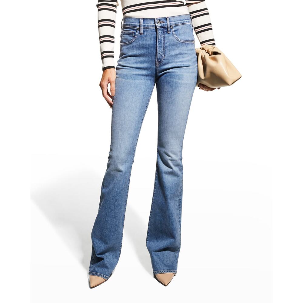 Veronica Beard Beverly Skinny Flare Light Blue Women Jeans 25